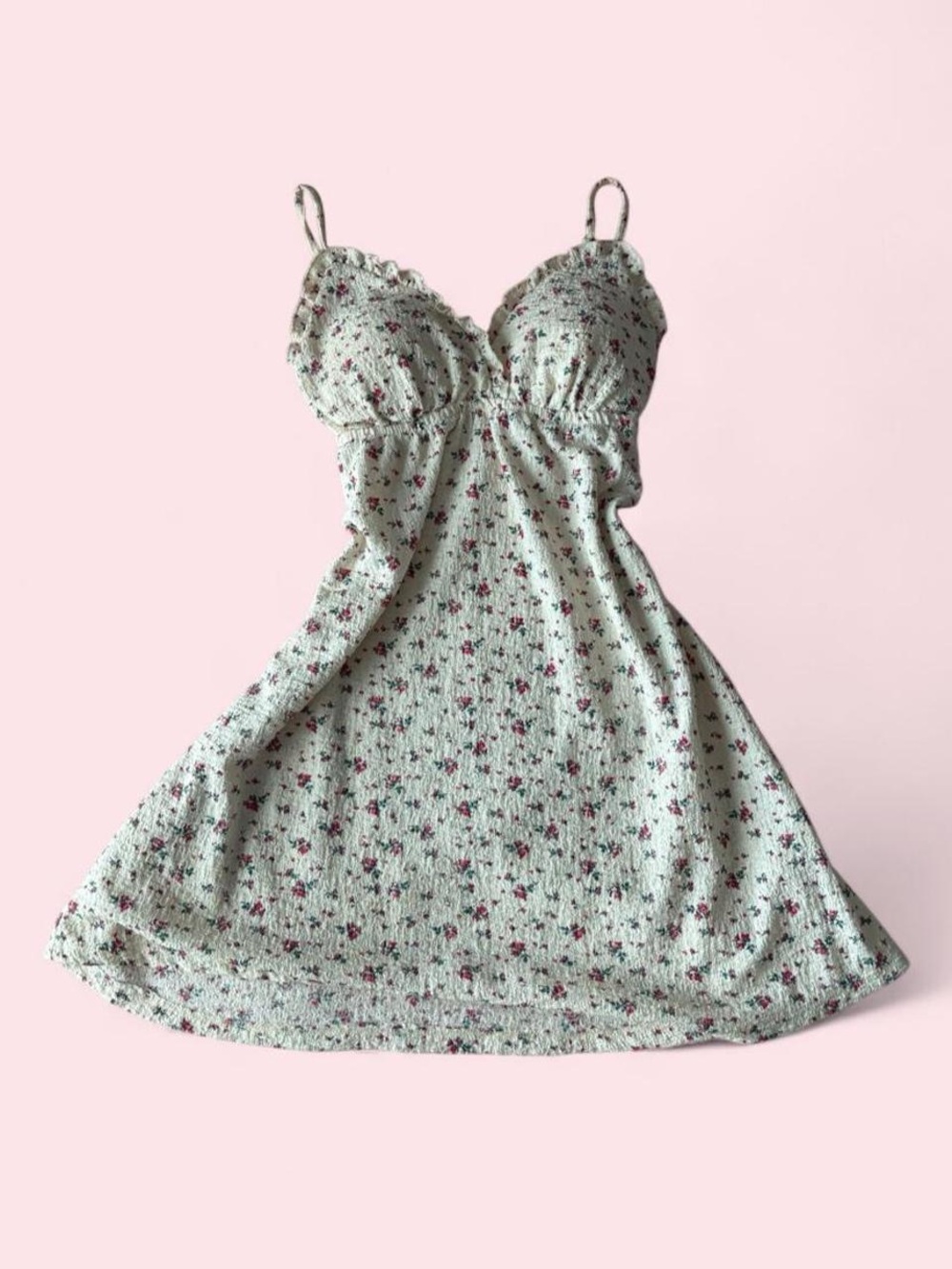 Floral cream Slip Dress